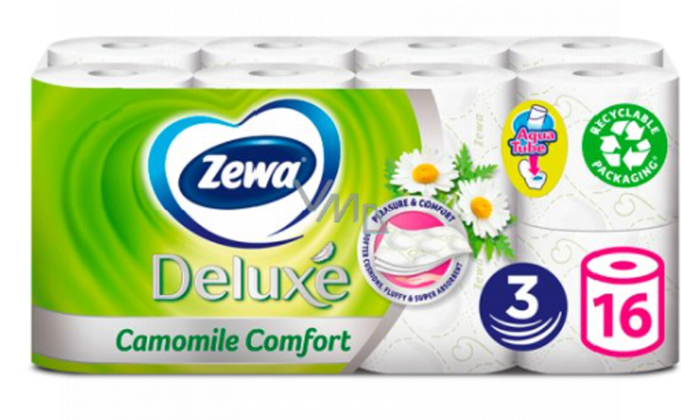 ZEWA proven Chamomile Toilet Paper Yellow 3 Ply 3 x 16 Rolls 3er Pack 