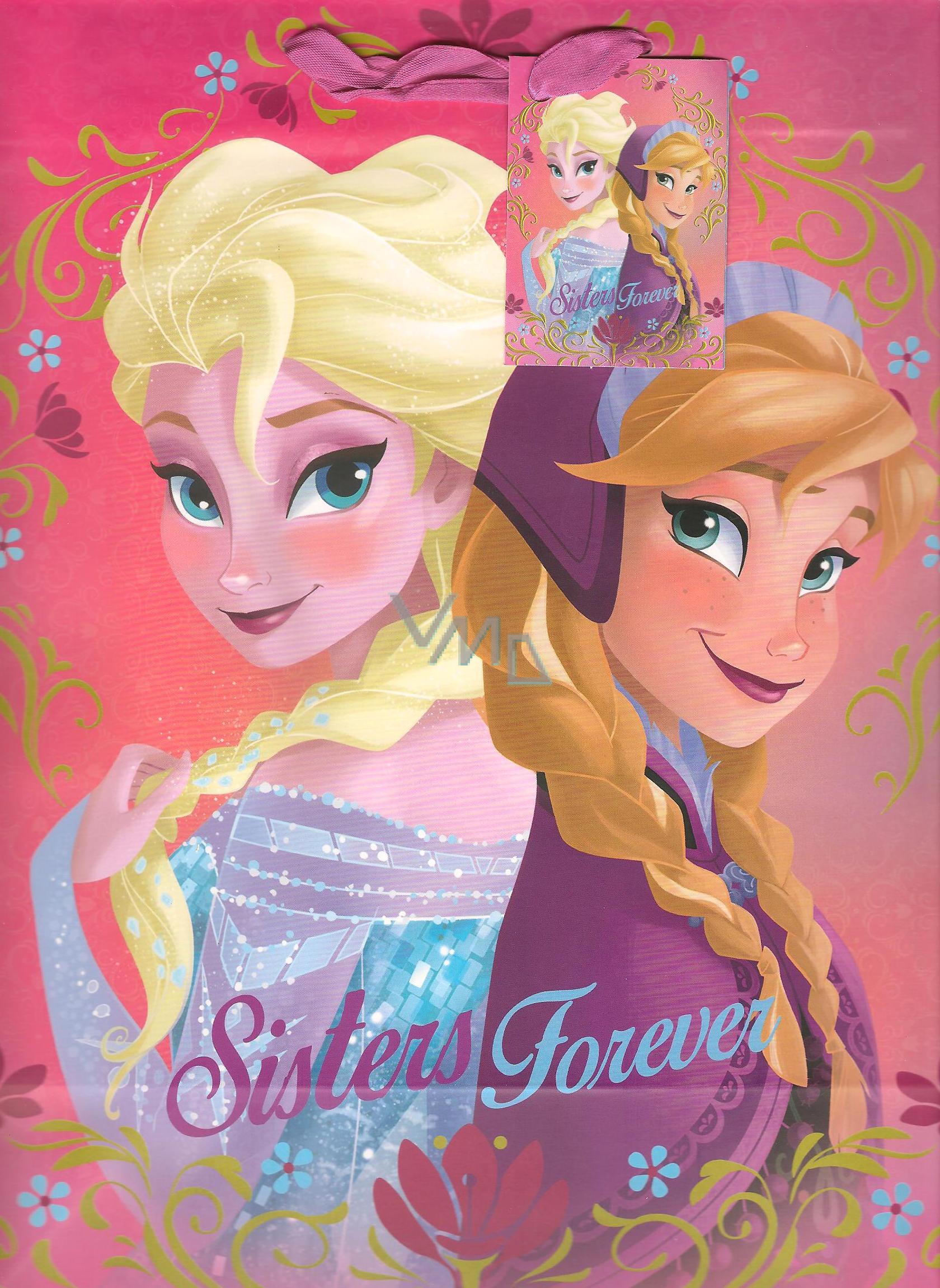 Ditipo Gift paper bag  x 12 x  cm Disney Elsa and Anna, Sisters  Forever - VMD parfumerie - drogerie