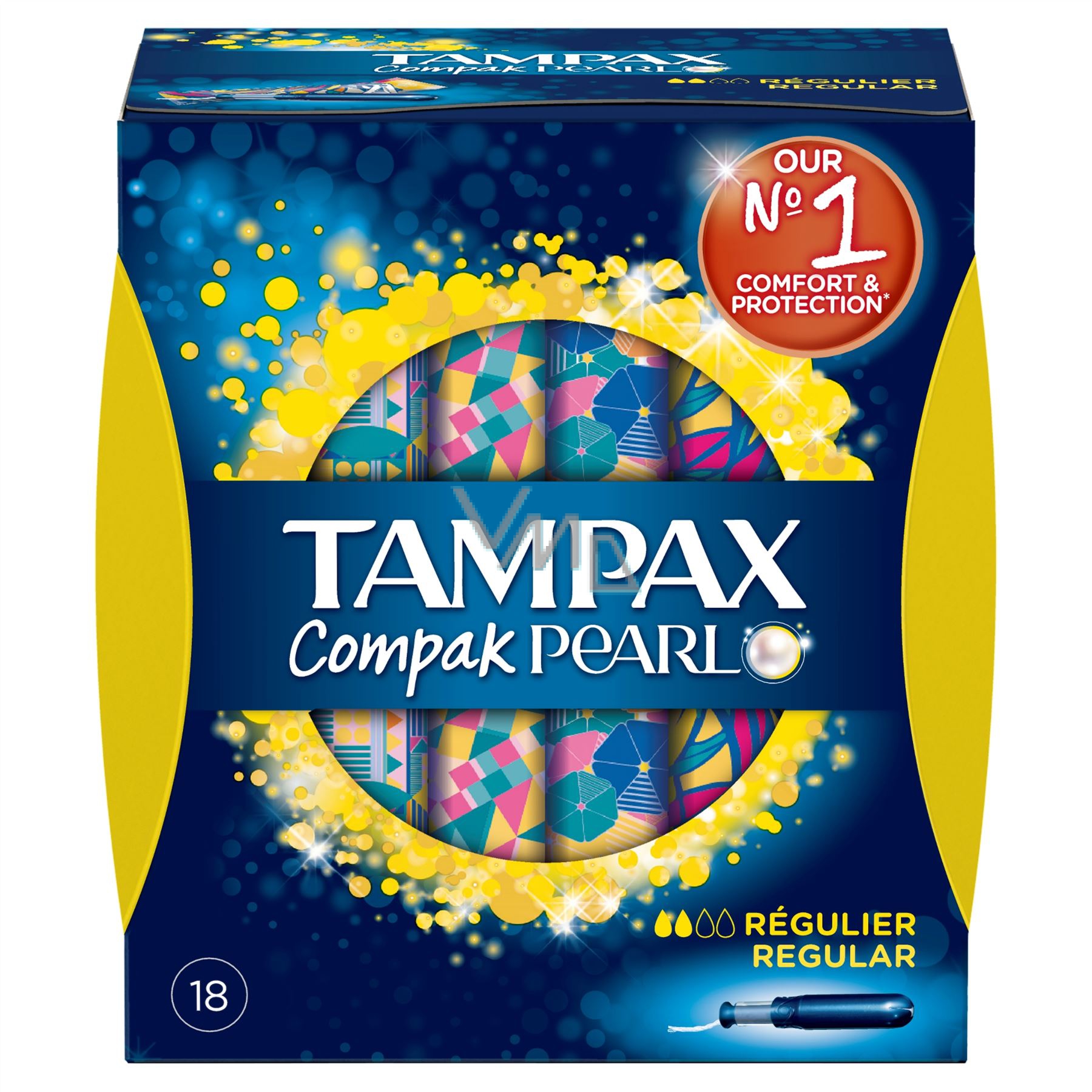 Tampax Compak Pearl Regular women's tampons with 18-piece