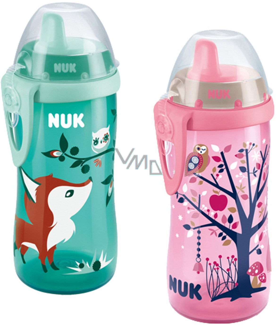 NUK Gourde enfant Kiddy Cup Night PP bleu 300 ml