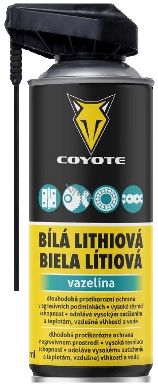 Coyote White Lithium Vaseline Spray 400, Lithium Spray Lubricant For Garage Door