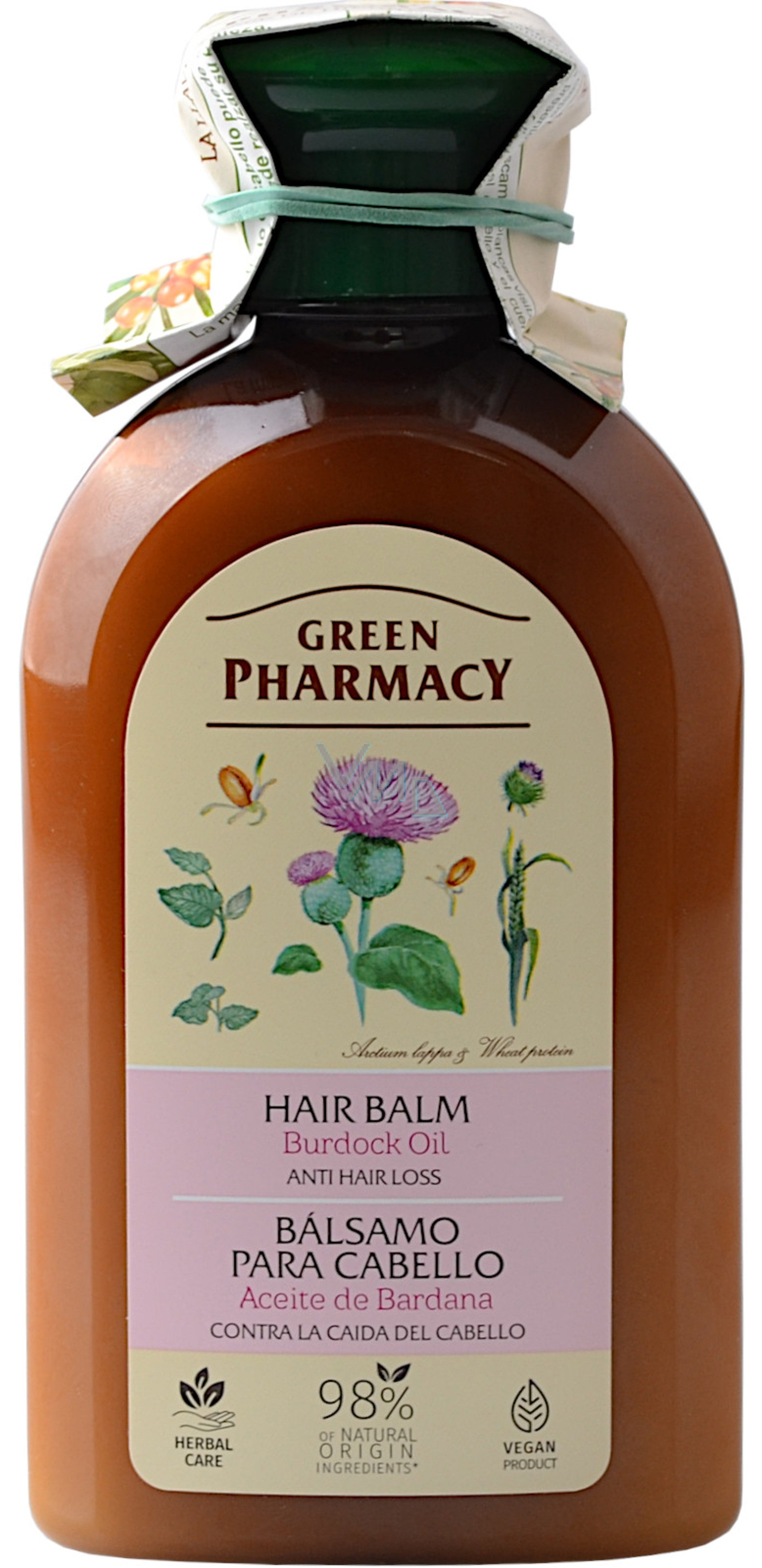 Green Pharmacy Burdock and Wheat Proteins Conditioner Mask against hair loss  300 ml - VMD parfumerie - drogerie