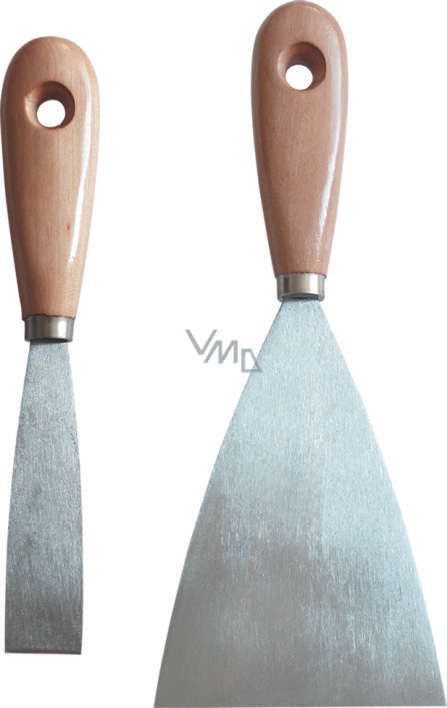 Spokar Hobby paint spatula, brushed steel, wooden handle 60 mm - VMD  parfumerie - drogerie