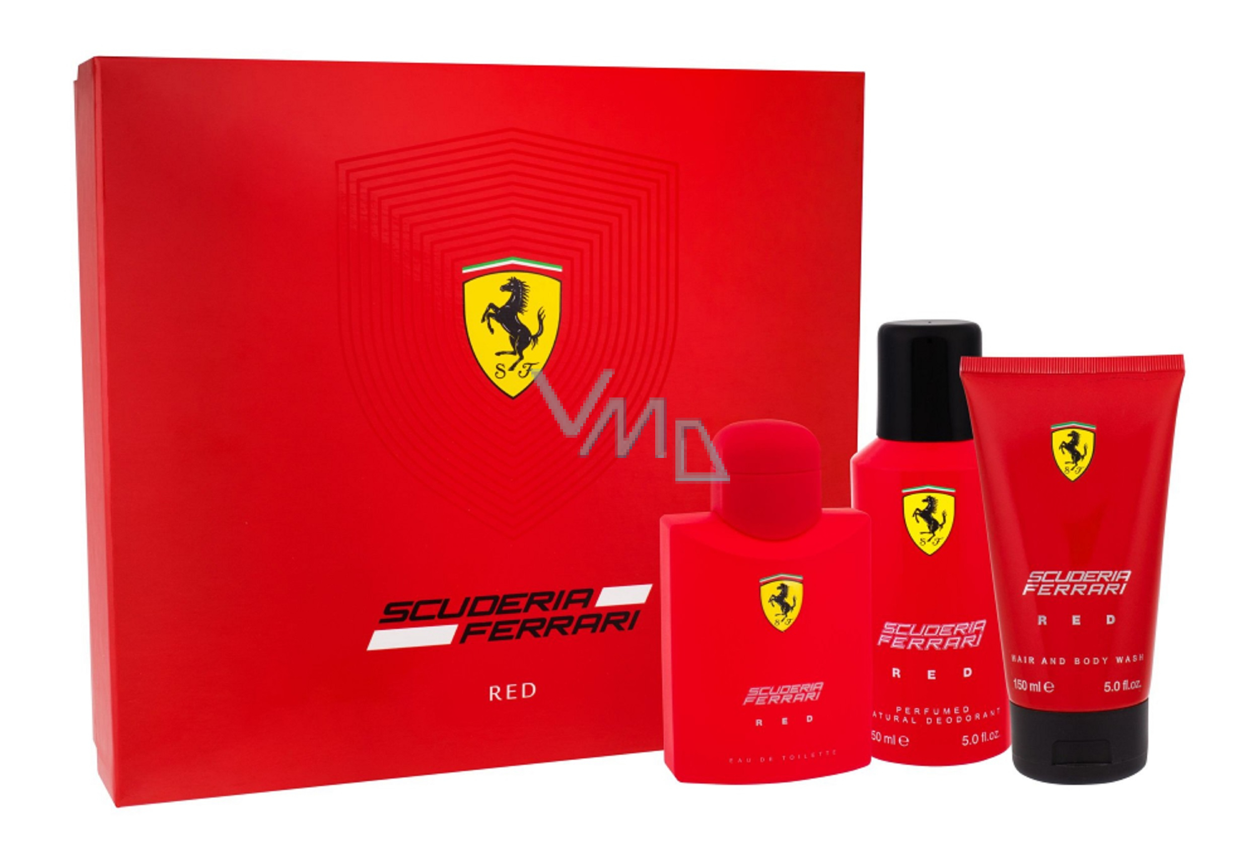 Ferrari Scuderia Ferrari Red eau de toilette for men 125 ml + gel 150 ml + deodorant spray 150 ml, gift set - VMD parfumerie - drogerie