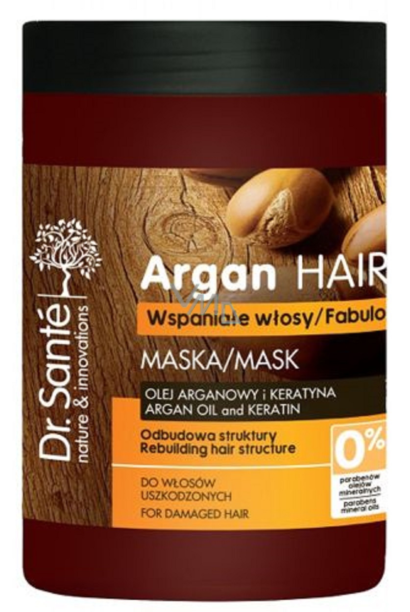 Dr. Santé Argan oil and keratin cream mask for damaged hair 1l - VMD  parfumerie - drogerie