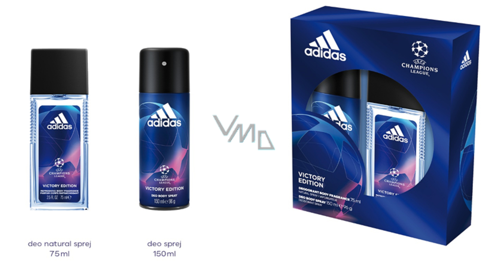 Statistical Donation Gymnast Adidas UEFA Champions League Victory Edition perfumed deodorant glass for  men 75 ml + deodorant spray 150, cosmetic set - VMD parfumerie - drogerie