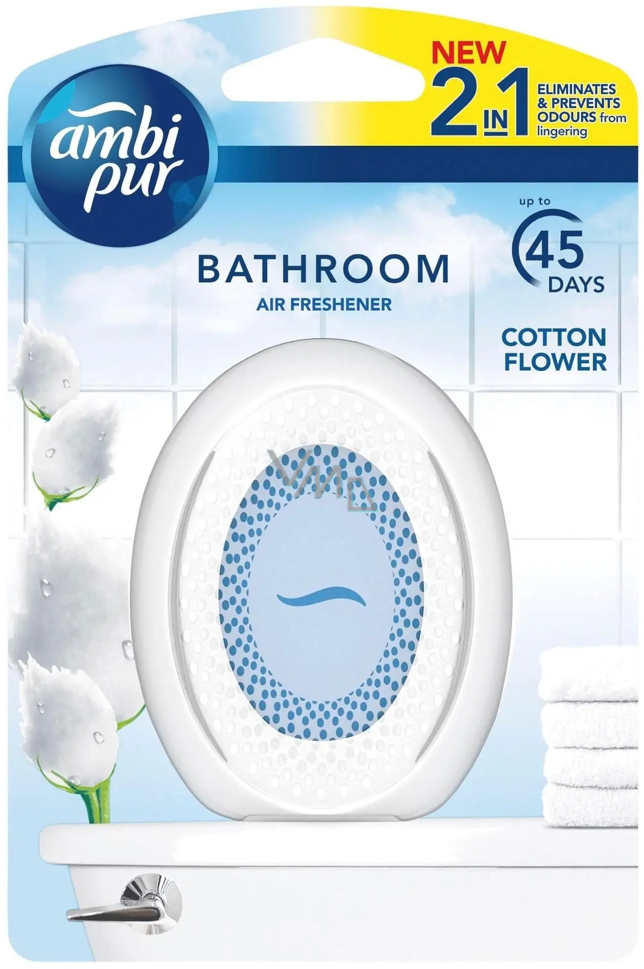 Ambi Pur Bathroom Cotton Flower gel bathroom air freshener 7.5 ml - VMD  parfumerie - drogerie