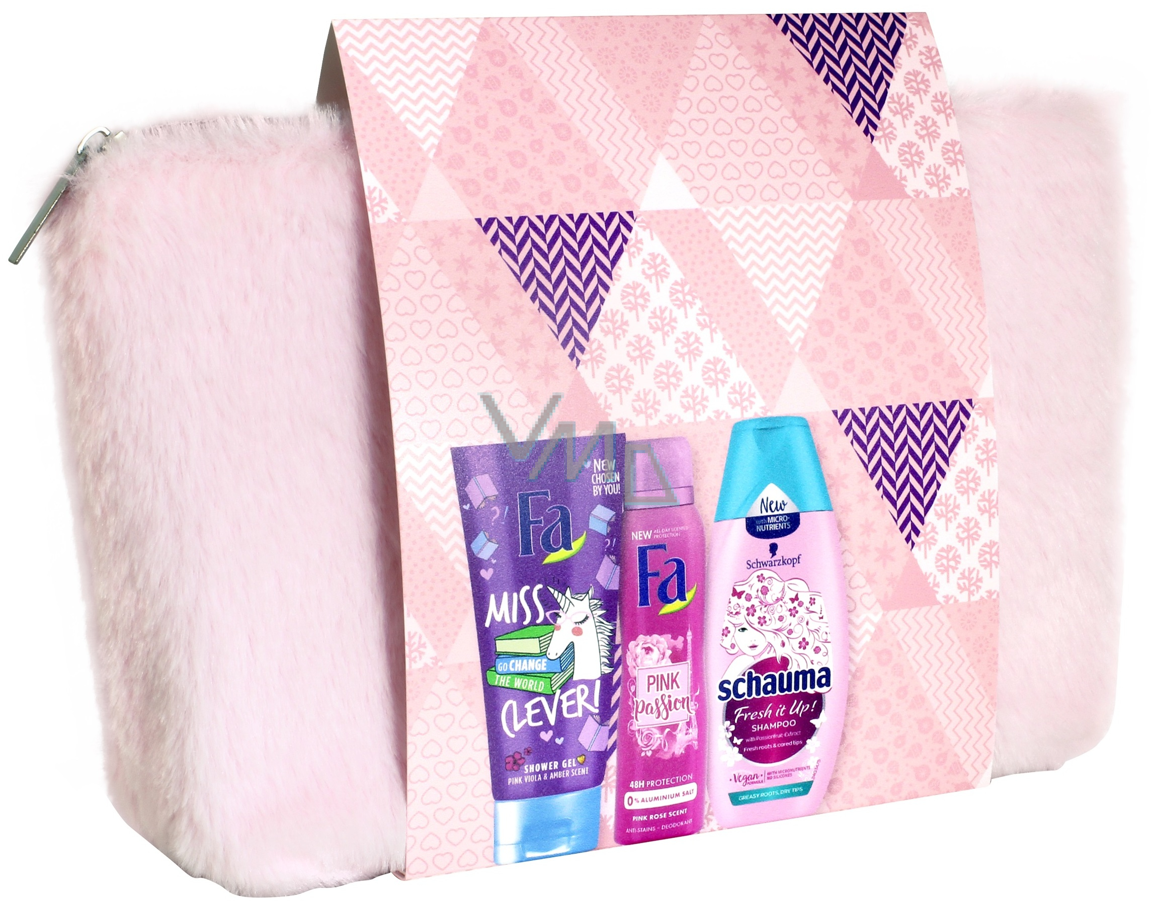 Wet en regelgeving Machu Picchu Negen Fa Kids Teens Miss Clever shower gel 200 ml + Fa Pink Passion deodorant  spray for women 150 ml + Schauma Fresh It Up! hair shampoo 250 ml + case,  cosmetic set - VMD parfumerie - drogerie