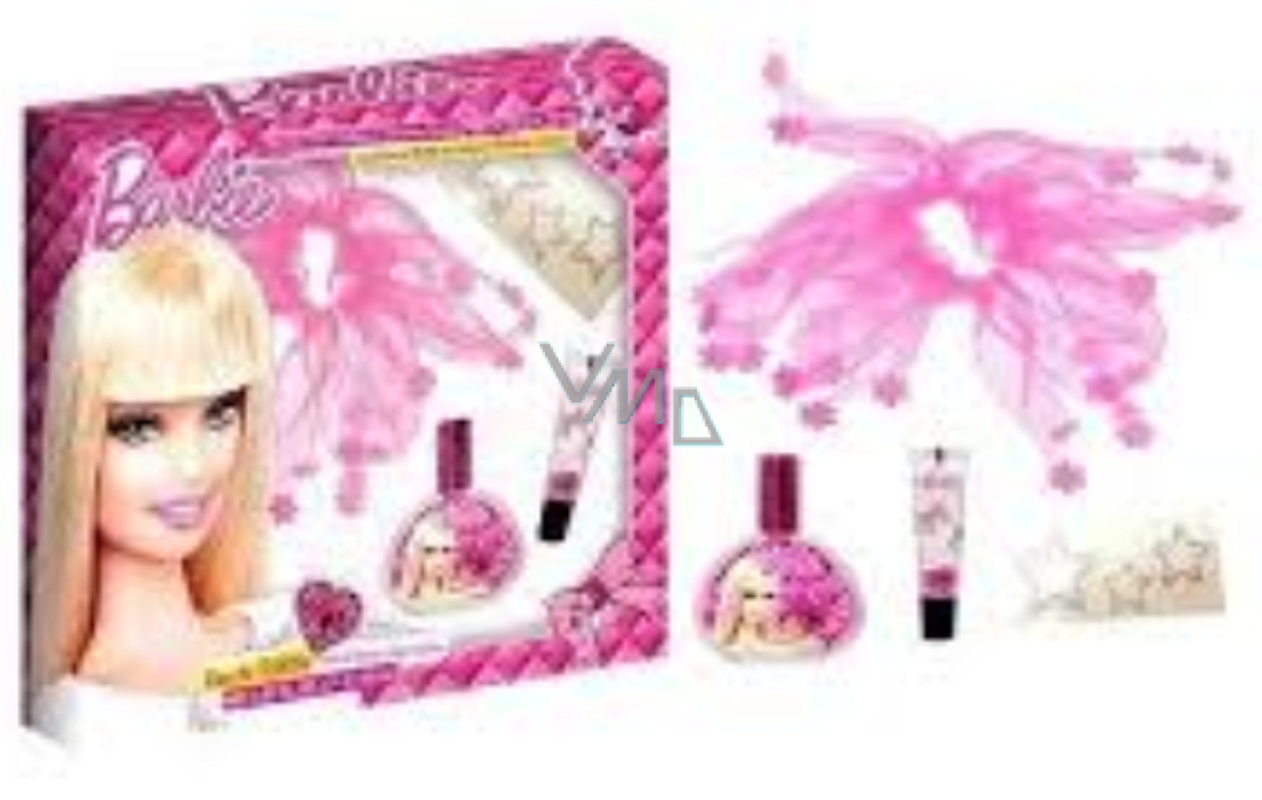 Mattel Barbie eau de toilette 30 ml + lip gloss + hair band + nail stickers  gift set - VMD parfumerie - drogerie
