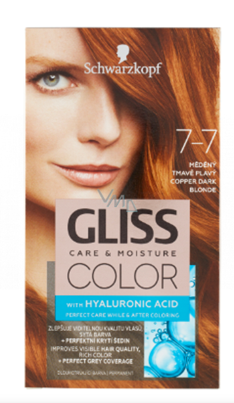 Schwarzkopf Gliss Color hair color 7-7 Copper dark blonde 2 x 60 ml - VMD  parfumerie - drogerie