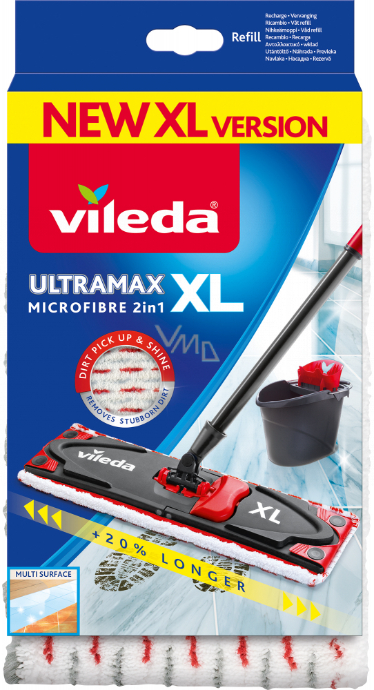 - 2in1 Vileda - Ultramax 43 VMD XL replacement 14 parfumerie cm Microfibre mop drogerie x