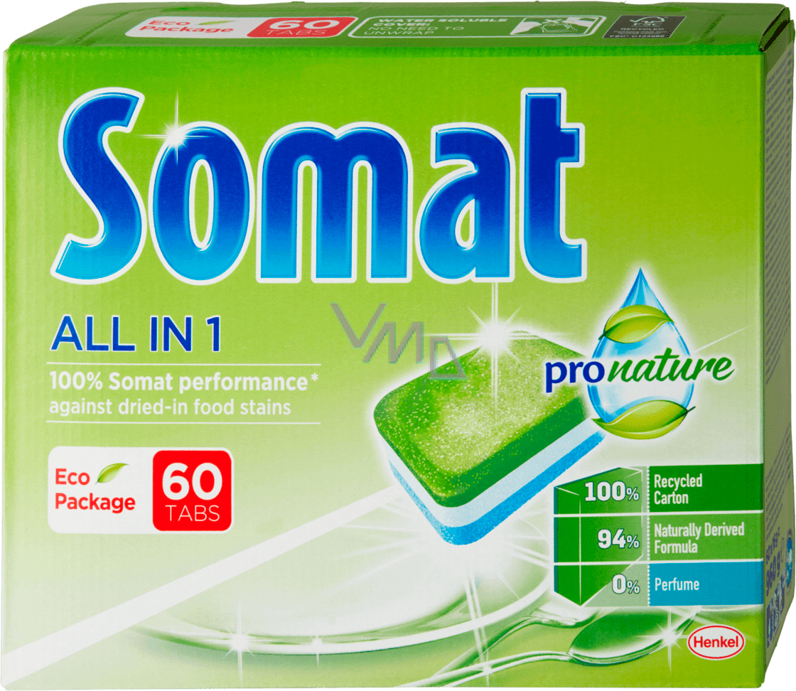 رخام ائتمان وجبة افطار  Somat All in 1 Pro Nature dishwasher tablets 60 pieces - VMD parfumerie -  drogerie
