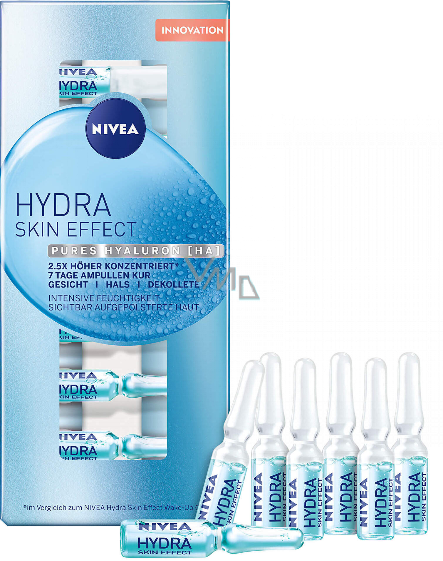 over teleurstellen beschaving Nivea Hydra Skin Effect intensive hydrating 7-day treatment with hyaluronic  acid 7 x 1 ml - VMD parfumerie - drogerie