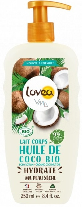 Lovea Bio Coconut Oil Moisturizing Body Lotion For Dry Skin