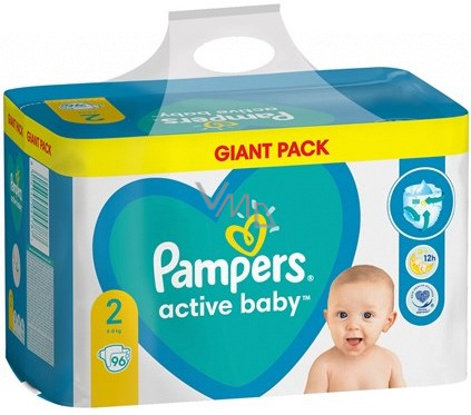 capsule reservation Pay tribute Pampers Active Baby Giantpack Mini size 2, 4-8 kg diaper panties 96 pieces  - VMD parfumerie - drogerie