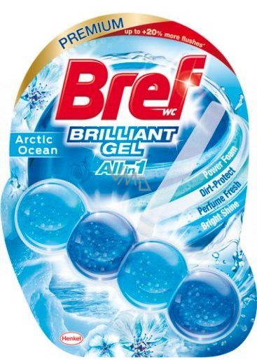 Bref Brilliant Gel All in 1 Arctic Ocean WC block with the scent of the  ocean 42 g - VMD parfumerie - drogerie