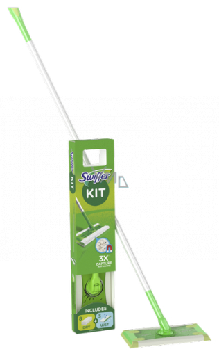Swiffer Kit mop + spare duster for floor 8 pieces + spare wet wipes for  floor 3 pieces, starter set - VMD parfumerie - drogerie