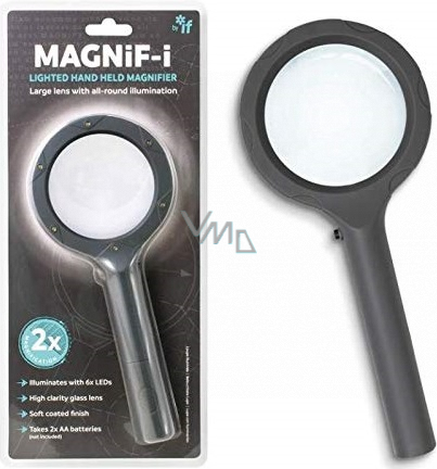 If Magnif-i Lighted Hand Held Magnifier large magnifier with 6