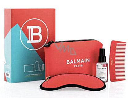 Balmain Paris Cosmetic Bag Red rinse-free conditioner 50 ml + mask + pocket neoprene bag, cosmetic set - VMD - drogerie