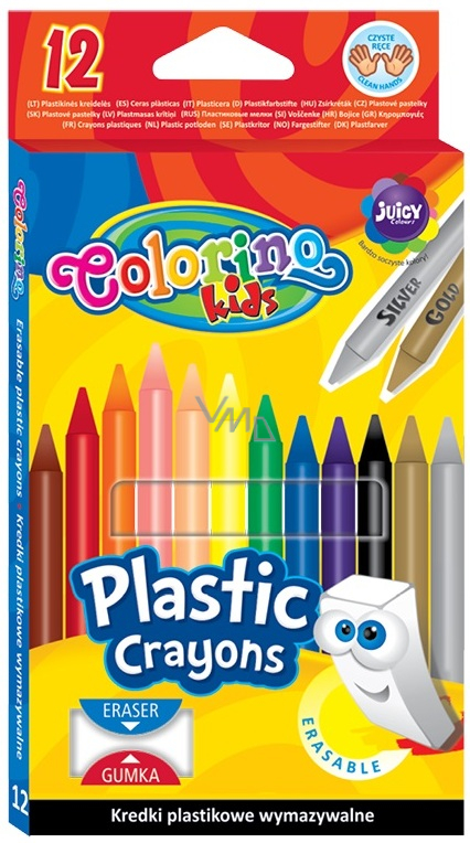 Colorino Silky 3in1 wax crayons with plastic handle 12 colors - VMD  parfumerie - drogerie
