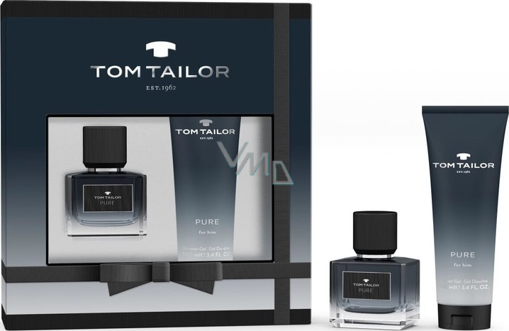 Tom Tailor Pure for Him eau de toilette for men 30 ml + shower gel 100 ml,  gift set for men - VMD parfumerie - drogerie