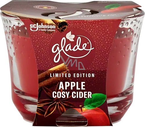 Glade Large Spiced Apple Kiss Scented Candle Limited Edition 224g 