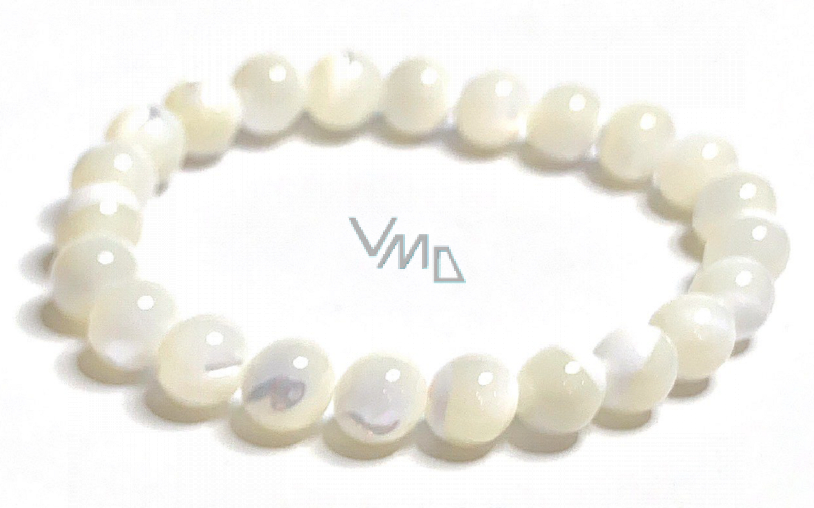 Pearl bracelet elastic natural stone, bead 8 mm / 16 - 17 cm