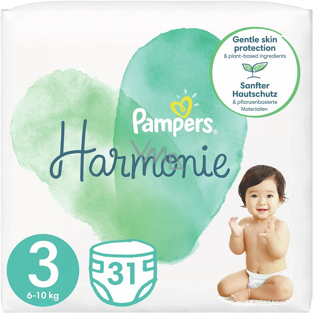 Couches Pampers Harmonie taille 3 - Paquet de 31 couches