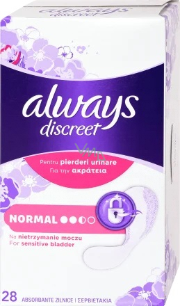 Always Discreet Normal Incontinence Slip Intimate Pads 28 Pieces