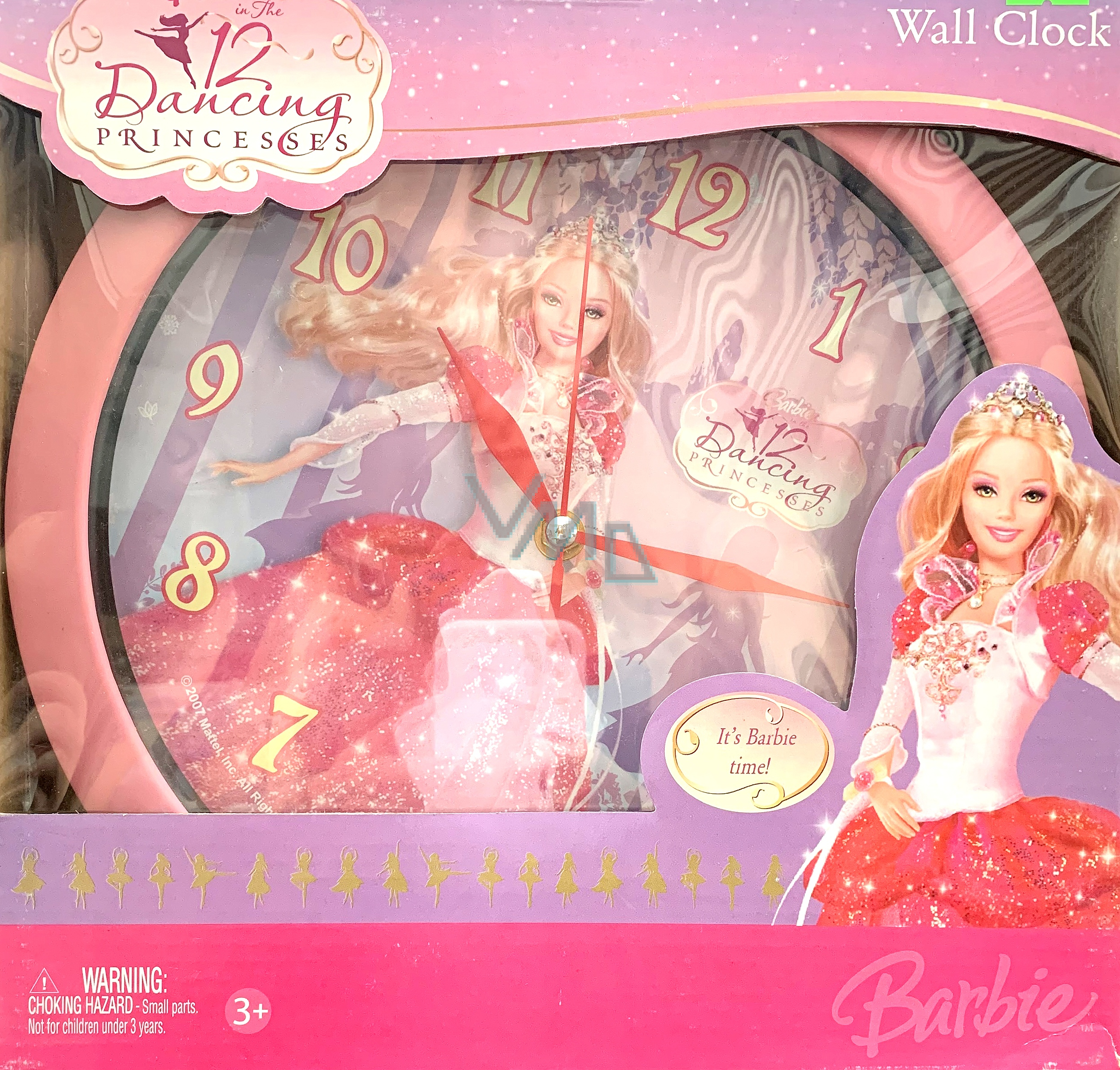 Mattel Barbie 12 Dancing Princesses Wall Clock 28 cm - VMD parfumerie -  drogerie