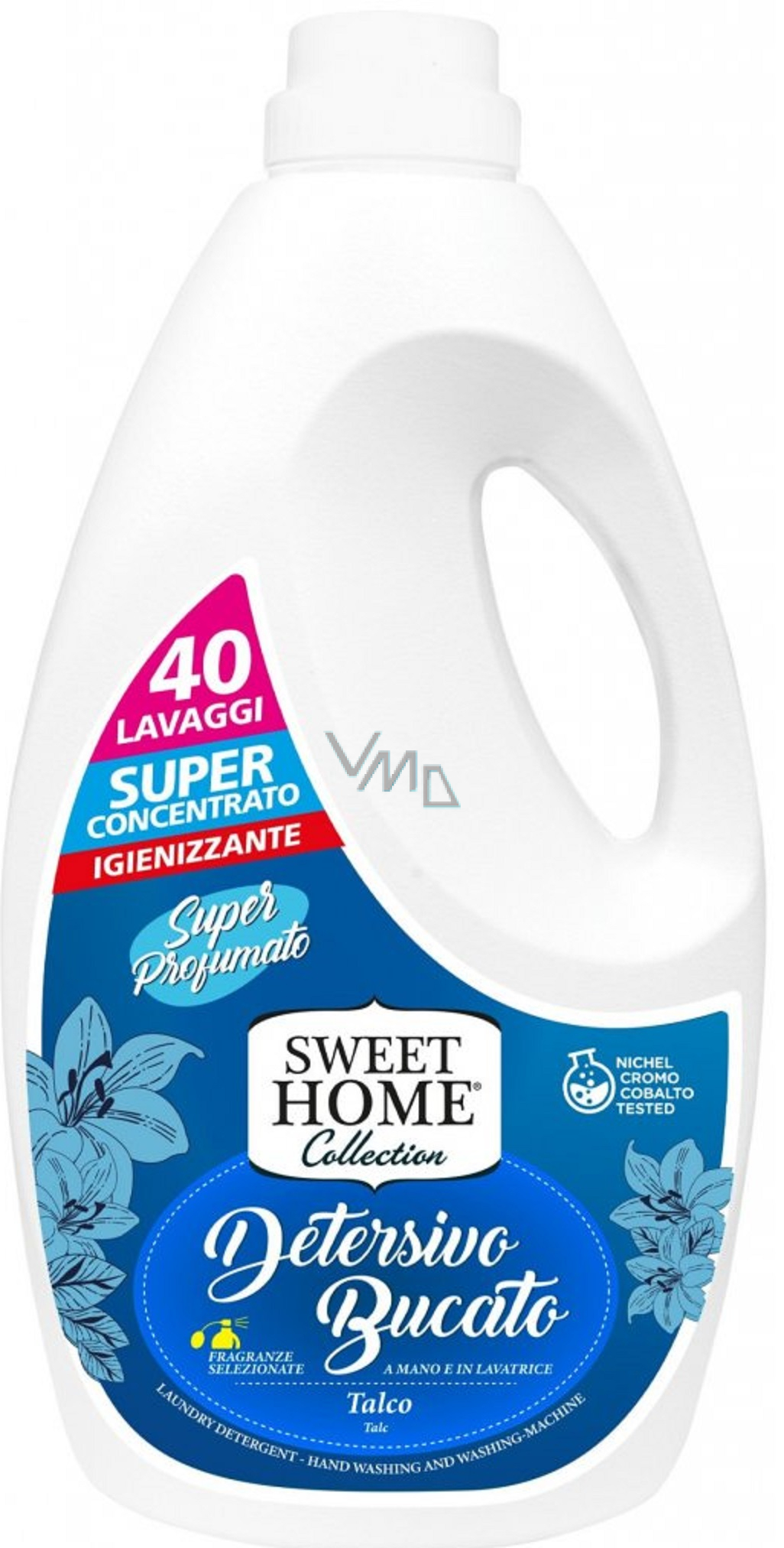 Sweet Home Talco - Washing gel powder for white and coloured clothes 40  doses 2 l - VMD parfumerie - drogerie