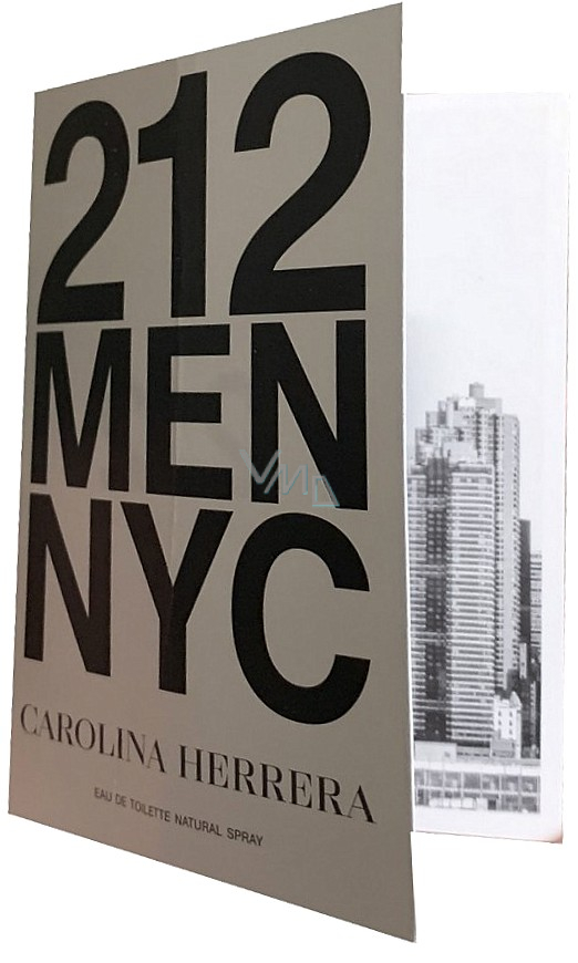 Carolina Herrera 212 Men NYC Eau de Toilette for men 1,5 ml with spray,  vial - VMD parfumerie - drogerie
