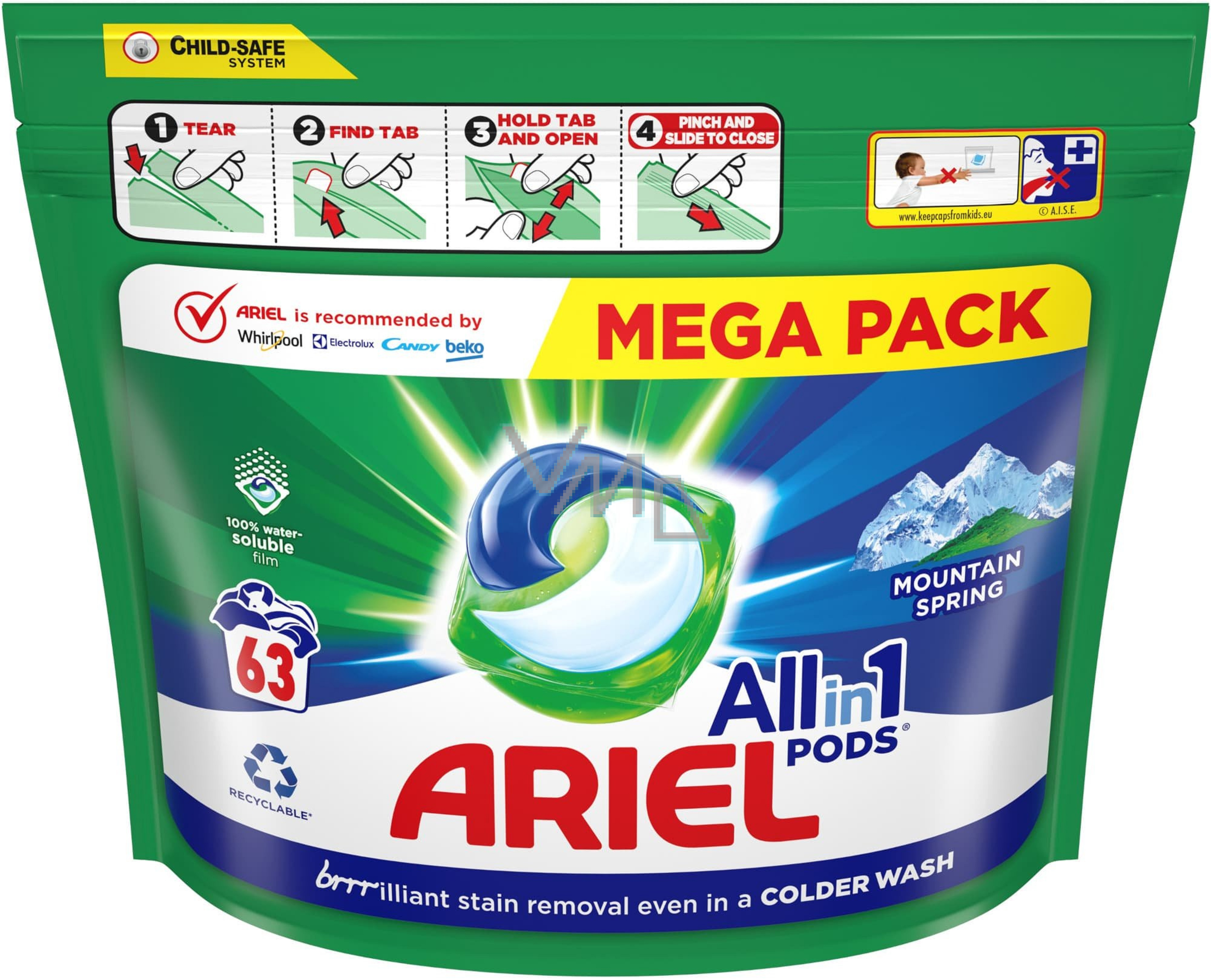 Ariel detergente en cápsulas all in one 21 u. Alpine +