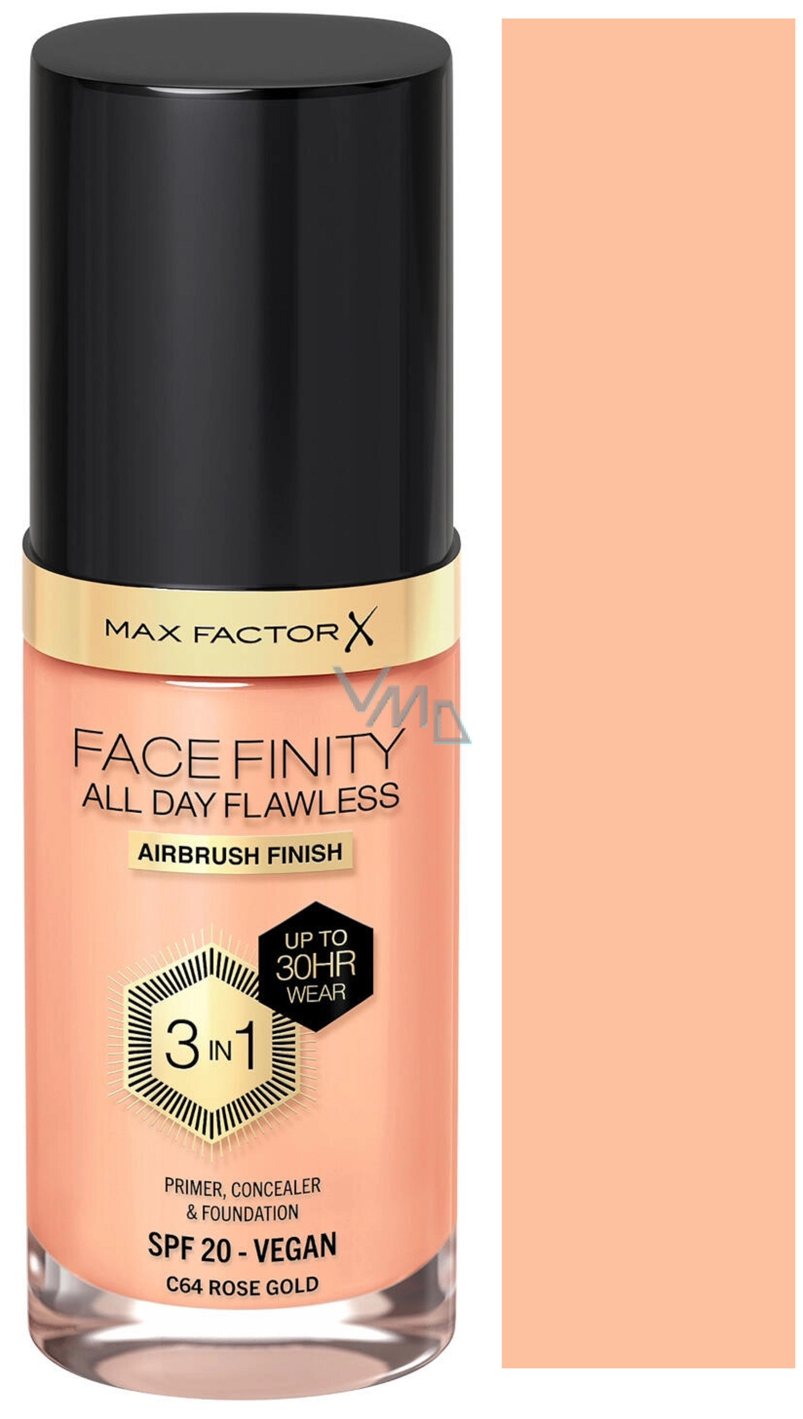 - Max parfumerie 3in1 Facefinity Rose Factor ml 30 C64 - Flawless drogerie Day All Gold VMD Make-up