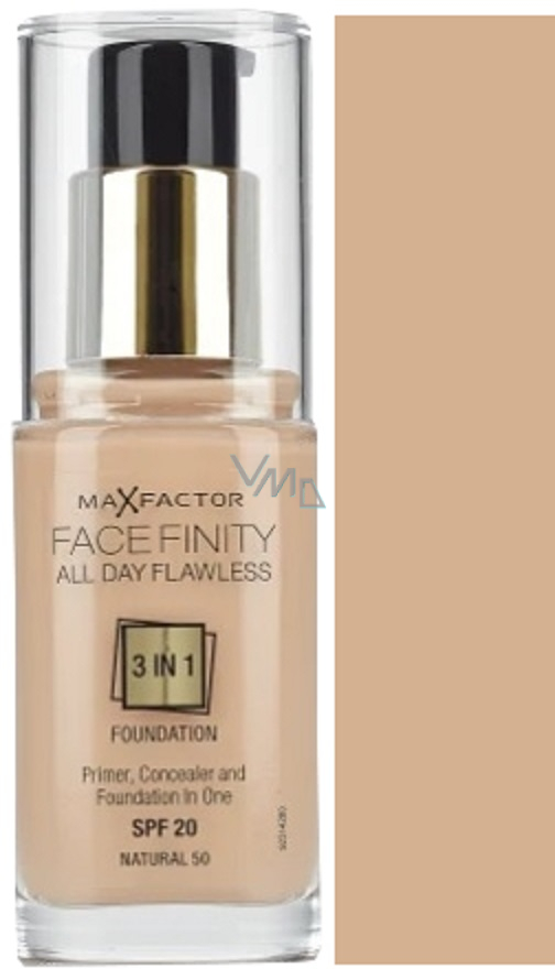 Max Factor Facefinity All Day Flawless 3in1 Make-up 50 Natural 30 ml - VMD  parfumerie - drogerie