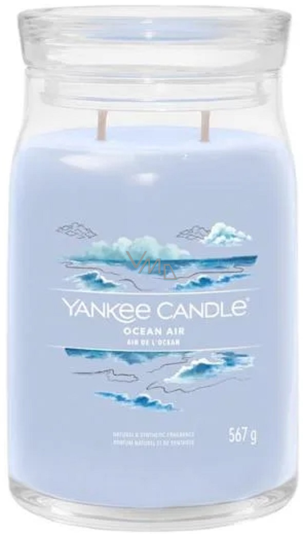 Yankee Candle Ocean Air - Ocean Air scented candle Signature large glass 2  wicks 567 g - VMD parfumerie - drogerie