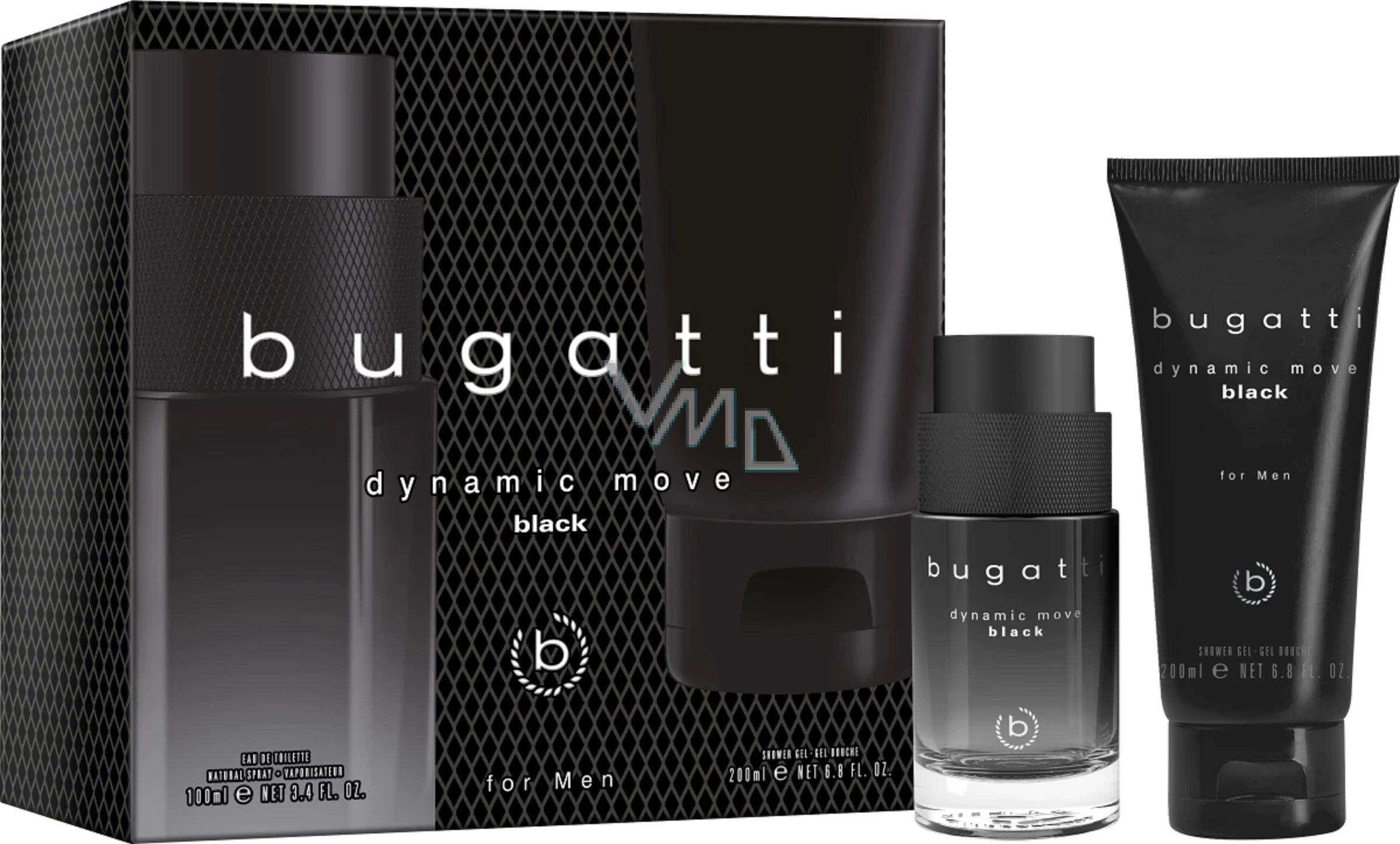100 drogerie + set ml, gift for Dynamic VMD - eau shower Black ml de gel - Move parfumerie toilette Bugatti 200 men