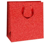 Taška dárková SQ Glitter červená    0493