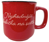 Albi Red stoneware mug The nicest grandmother in the world 400 ml