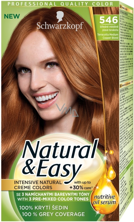 Schwarzkopf Natural & Easy hair color 546 Medium copper fawn terracotta -  VMD parfumerie - drogerie