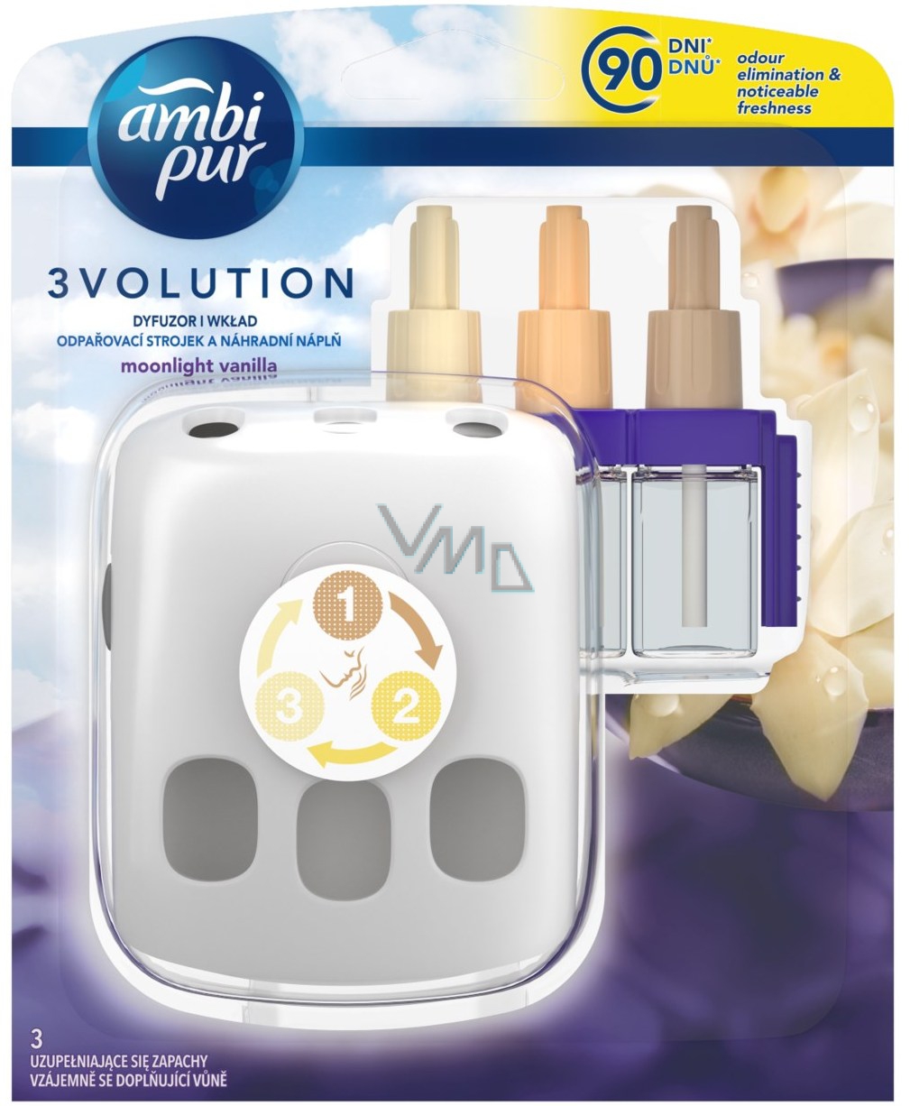 Ambi Pur 3 Volution Moonlight Vanilla electric air freshener complete  machine 20 ml - VMD parfumerie - drogerie
