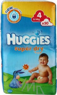 Super Dry Big Pack 2996603 Huggies Taille 4-7-14 kg x 76 Couches 