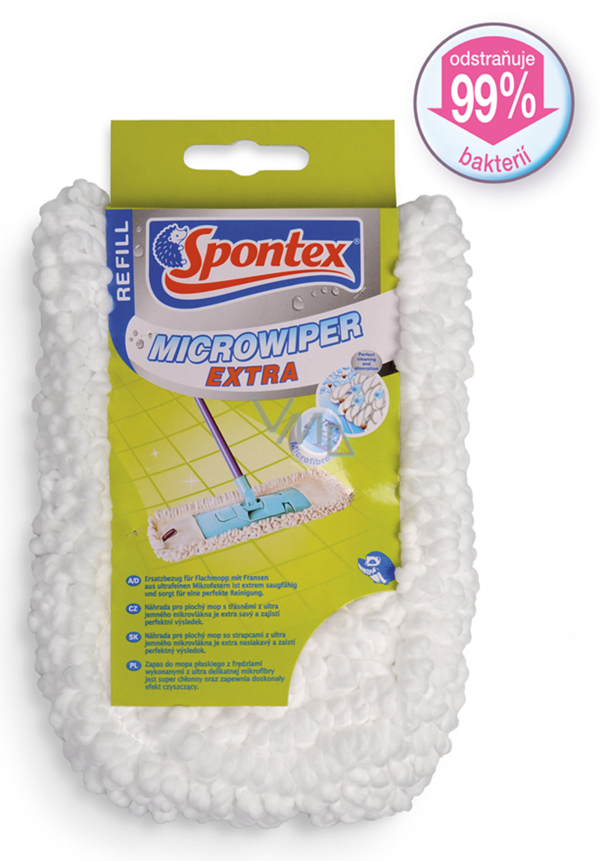 Spontex Spontex 2 Recambios De Microfibra Para Mopa Extra Plana 500 g 