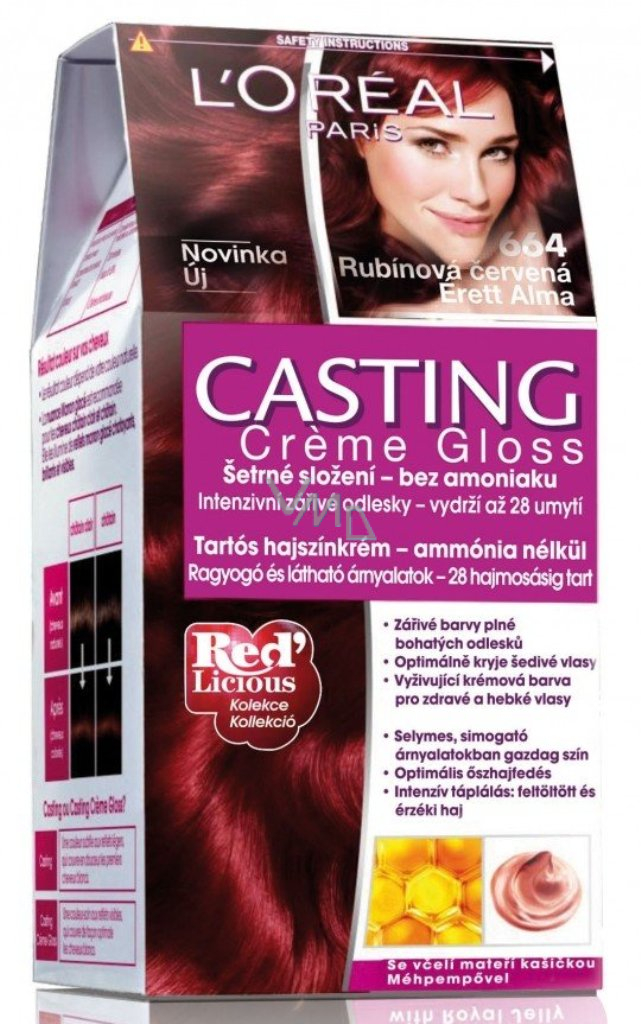Overskyet gammel Flad Loreal Paris Casting Creme Gloss hair color 664 ruby red - VMD parfumerie -  drogerie