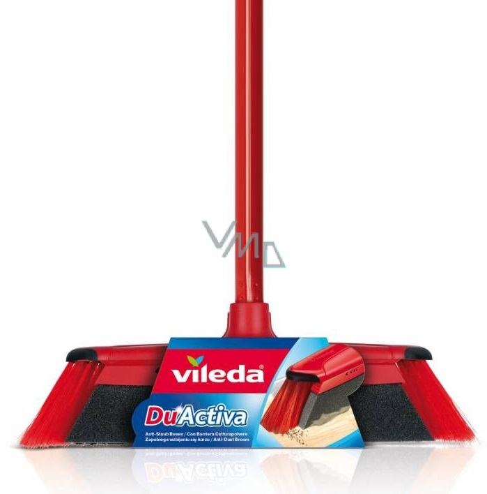 Vileda DuActiva Besen mit dreiteiligem Stiel und 2in1 Kehrset Reinigungswerkzeug 