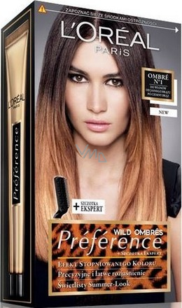 Loreal Paris Préférence Wild Ombré hair color N1 light-dark brown hair -  VMD parfumerie - drogerie