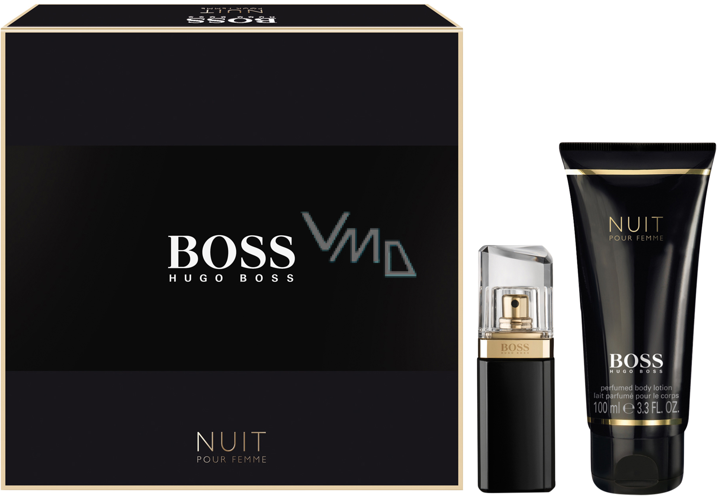 Hugo Boss Nuit pour Femme perfumed water 30 ml + body lotion 100 ml, gift set - parfumerie - drogerie