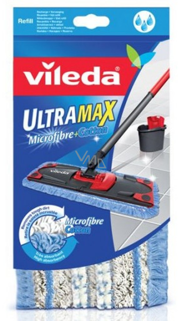 Vileda Ultramax mop replacement Microfibre + Cotton 34 x 10 cm - VMD  parfumerie - drogerie