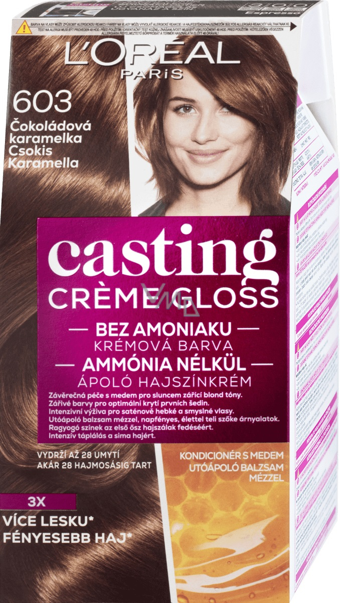 Loreal Paris Casting Creme Gloss hair color 603 chocolate caramel - VMD  parfumerie - drogerie