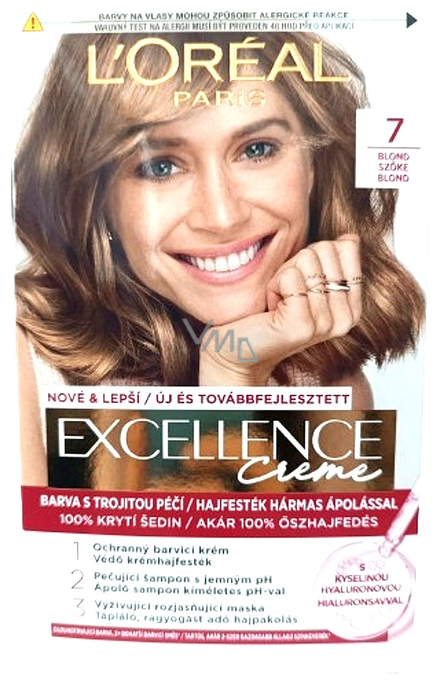 Loreal Paris Excellence Creme hair color 7 Blond - VMD parfumerie - drogerie